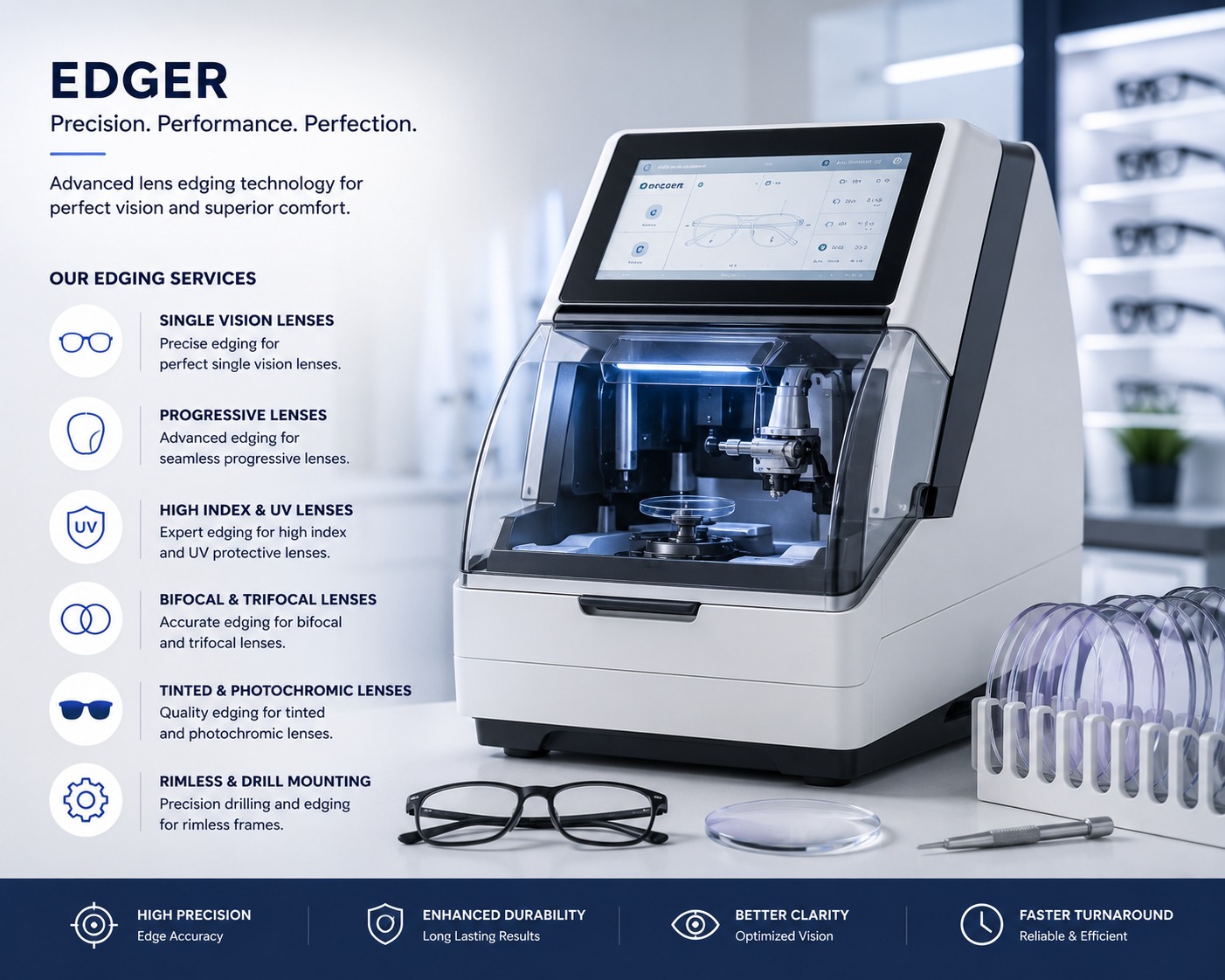 Optical Lab Edger Equipment